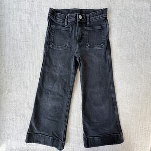 Crewcuts Girl's Black Wide Leg Jeans VGUC 7